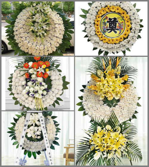 山东青岛莱西市沽河街道郭旺庄村花圈速递